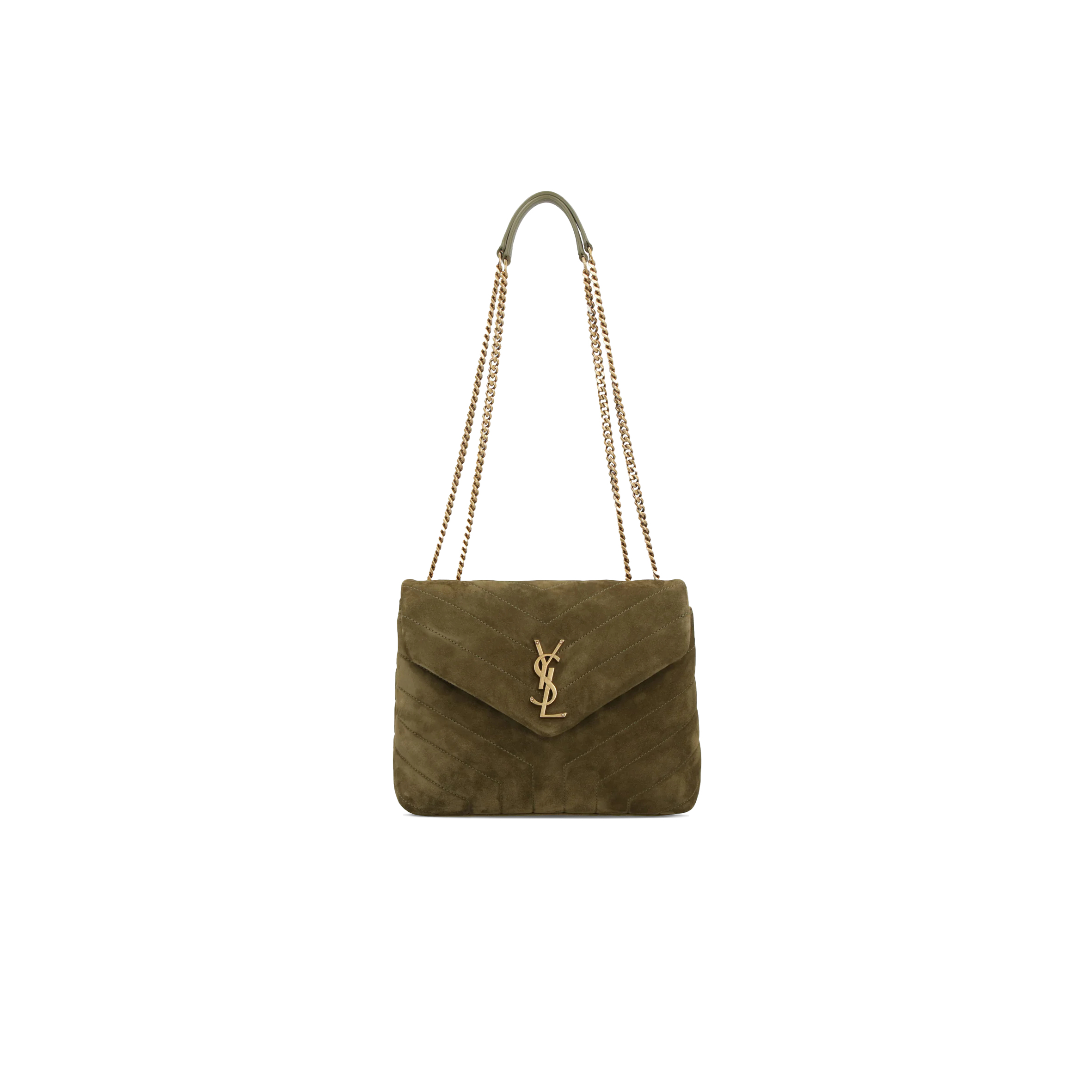 YSL LOULOU SMALL IN QUILTED SUEDE 4946991U8673206 (23*17*9cm)